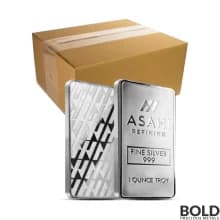 1 oz Asahi Silver Bar 999 Fine - Box of 500 Bars