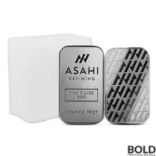 1 oz Asahi Silver Bar 999 Fine - Tube of 20 Bars