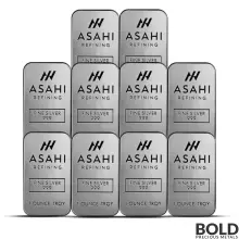 1 oz Asahi Silver Bar (Lot of 10)
