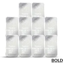 1 oz Nadir Silver Bar (Lot of 10)