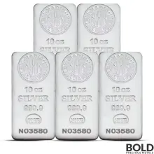 10 oz Nadir Silver Bar (Lot of 5)