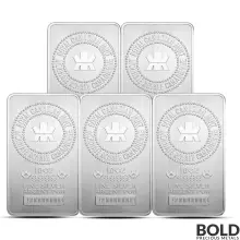 10 oz RCM Silver Bar (Lot of 5)