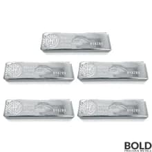 100 oz Nadir Silver Bar - Lot of 5