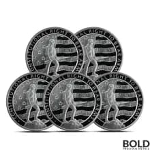 2 oz Second Amendment Silver Round (Lot of 5)