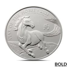 2014 Great Britain Lunar Year of the Horse Silver BU - 100 Pieces in 5 Tube