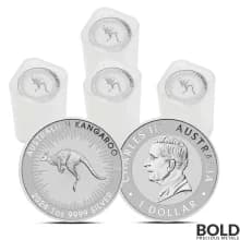2024 1 oz Perth Kangaroo Silver Coin BU - Lot of 100 (4 Tube of 25)