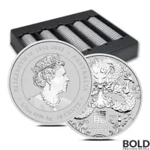 2024 1/2 oz Perth Lunar Year of the Dragon Silver Coin BU - Box of 100