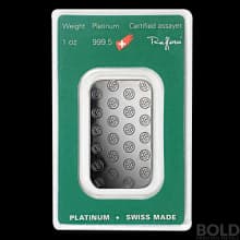 Platinum Argor Heraeus Bar - 1 oz