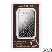 Platinum Bar Valcambi - 100 Gram