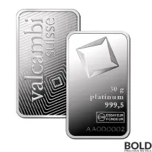 Platinum Bar Valcambi - 50 Gram