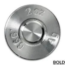 Silver 2 oz 308 Caliber Bullet