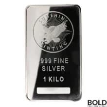 1 Kilo Sunshine Silver Bar - Lot of 10