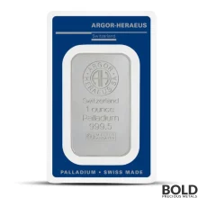 1 oz Heraeus Palladium Bar