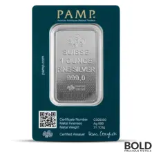 1 oz PAMP Lady Fortuna 45th Anniversary Silver Bar (In Assay) Box of 25
