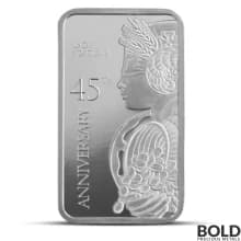 1 oz PAMP Lady Fortuna 45th Anniversary Silver Bar (In Assay) Box of 25