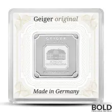 10 Gram Geiger Edelmetalle Square Silver Bar (Capsule)