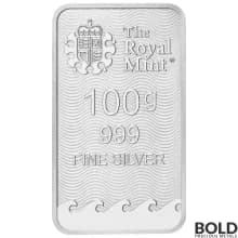 Silver 100 Gram Royal Mint Britannia Bar