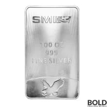100 oz Sunshine Mercury Silver Bar