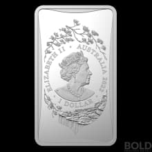 2022 Silver 1/2oz Royal Australian Mint Lunar Tiger Frosted Ingot Bar