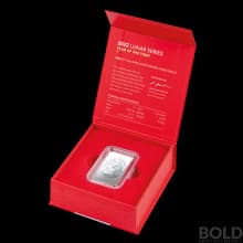 2022 Silver 1/2oz Royal Australian Mint Lunar Tiger Frosted Ingot Bar