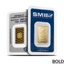 5 Gram Sunshine Mint Gold Bar