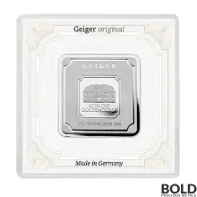 Silver 50 Gram Geiger Edelmetalle Square Bar (Original)