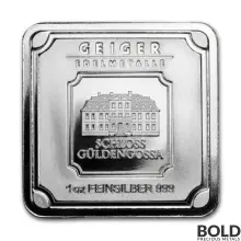 Silver 1 oz Geiger Edelmetalle Square Bar (*no capsule)