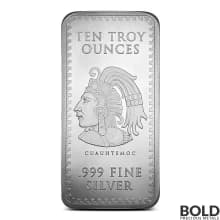 Silver 10 oz Aztec Calendar Bar