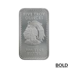 Silver 5 oz Aztec Calendar Bar