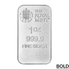 Silver 1 oz British Great Engravers: Three Graces Bar