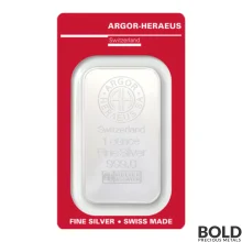 Silver 1 oz Argor Heraeus Bar
