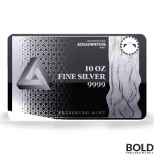 Silver 10 oz Pressburg Triangle Bar