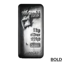 Silver 1 Kilo Valcambi Cast Bar
