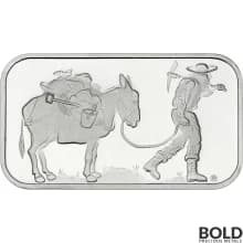1 oz SilverTowne Retro Prospector Silver Bar