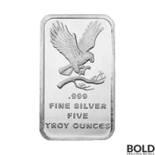 Silver 5 oz SilverTowne Eagle Bar