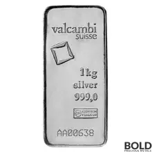 Silver - 1 Kilo Valcambi Bar
