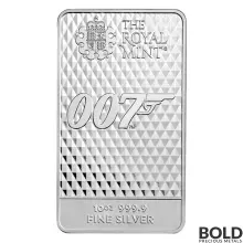Silver 10 oz James Bond Diamonds are Forever Bar