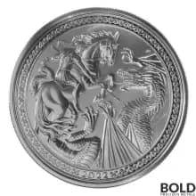 2022 Silver Ascension Island Modern Masters: St. George & the Dragon 1 oz BU