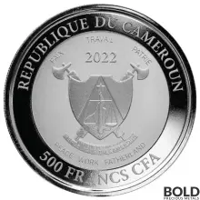 2022 Silver 1 oz Cameroon Mandrill Monkey Coin BU