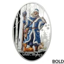 2022 Solomon Islands Matryoshka Doll: Father Frost 1 oz Silver Proof-Impaired