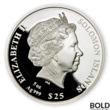 2022 Solomon Islands Titanic Mother of Pearl 5 oz Silver Proof