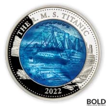 2022 Solomon Islands Titanic Mother of Pearl 5 oz Silver Proof