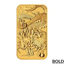 2022 Australia Perth Rectangular Dragon 1 oz Gold BU