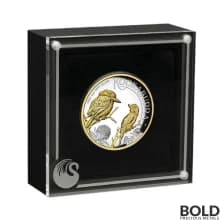 2023 Silver 2 oz Perth Australia Kookaburra Proof HR Gilded Coin