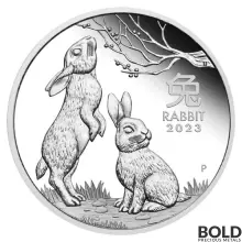 2023 Perth Lunar Year of the Rabbit 1/2 oz Silver Proof