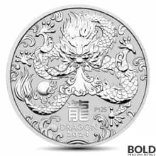 2024 1 Kilo Perth Lunar Year of the Dragon Silver Coin (BU)