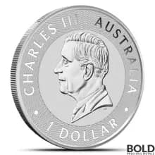 2024 1 oz Perth Kangaroo Silver Coin BU - Lot of 100 (4 Tube of 25)