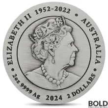 2024 2 oz Perth Lunar Dragon Silver Coin (Antiqued)