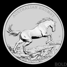 2021 Silver 1 oz Australia Perth Brumby BU