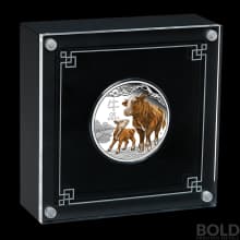 2021 Silver Perth Lunar Year of the Ox Proof Color - 1 oz